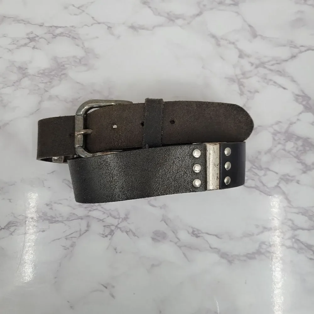 Chassis Hipwear Brutalist Raw Leather and Tarnished Silver Belt